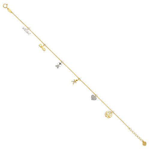 Dangling Charm Chain Bracelet - 7+1