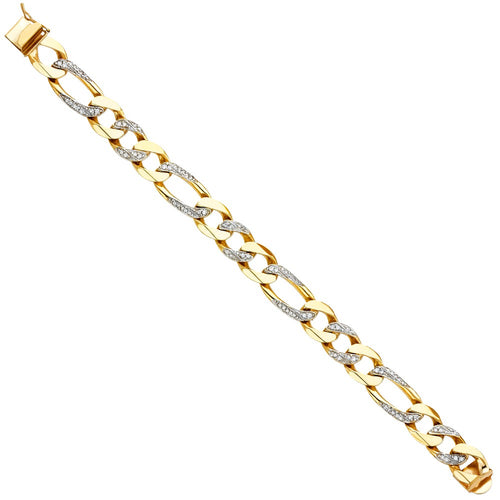 CZ Figaro Link Bracelet - 8.5