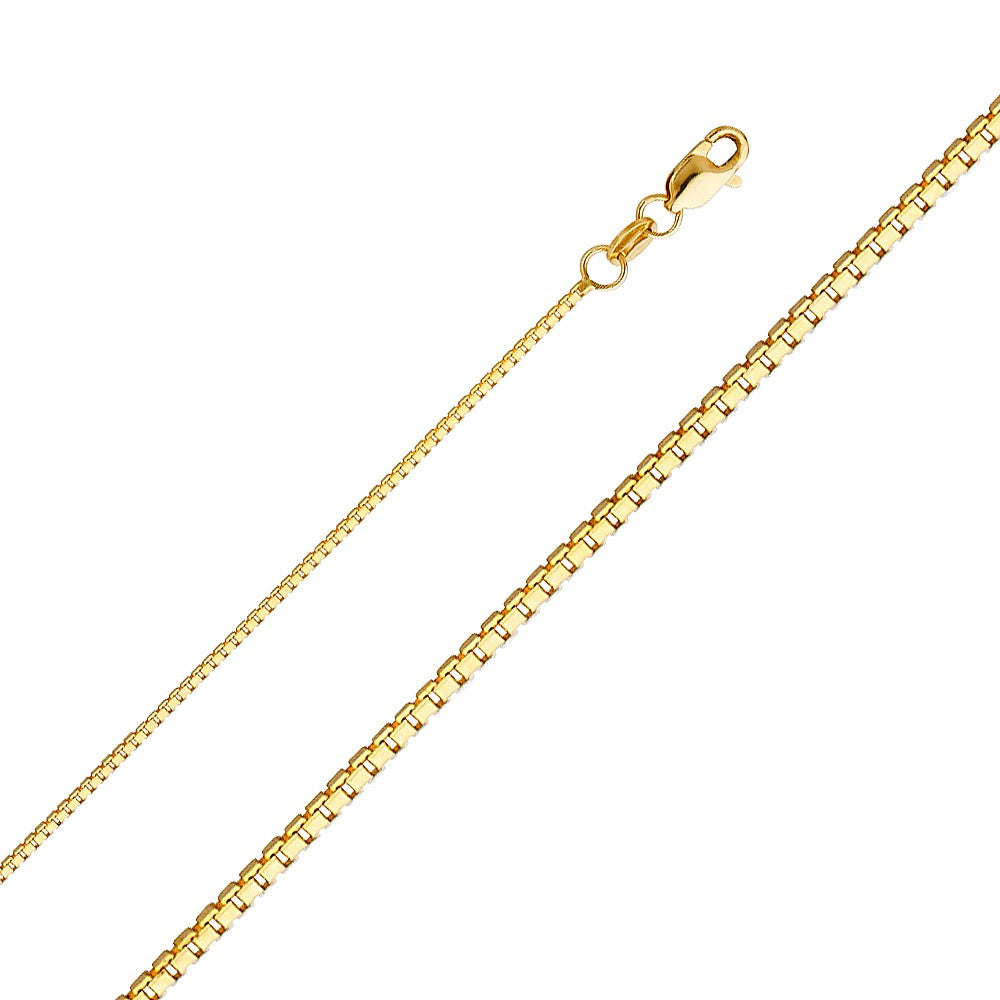 14K 1mm 22インチ(55cm) Box Chain-