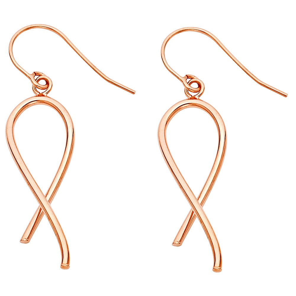 Ribbon Breast Cancer Awareness Earrings