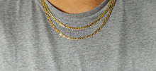 Load image into Gallery viewer, 24&quot; Figaro Chain - Gold over Silver .925 - 4mm