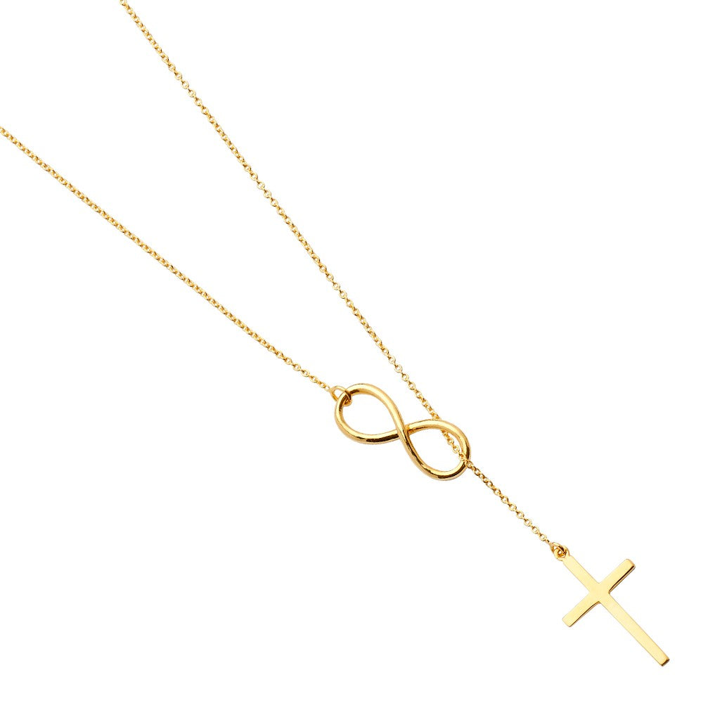 Infinity + Cross Necklace - 17+1
