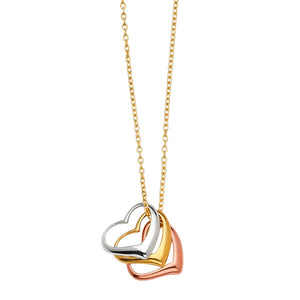 3C 3 Heart Light Chain Necklace - 17+1"