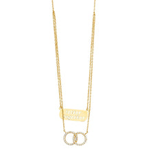Load image into Gallery viewer, 2Lines Chain Necklace - CZ Eternity  - 17+1&quot;