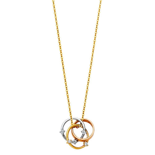 3C Rings Necklace - 17+1