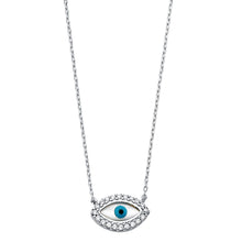 Load image into Gallery viewer, Evil Eye Necklace - 17+1&quot;