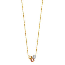 Load image into Gallery viewer, 3C Triple Flower Neckace - 17+1&quot;