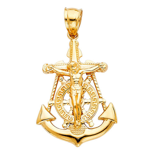 Jesus Mariner Anchor Pendant - H. 25mm