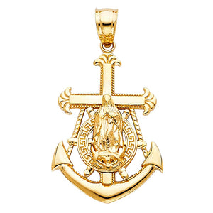 Guadalupe Mariner Anchor Pendant - H. 25mm