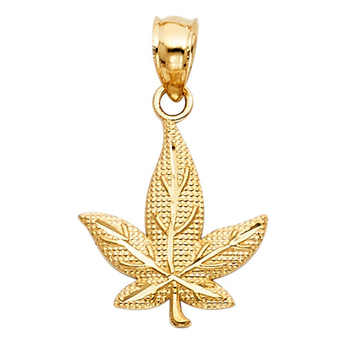 Marijuana Leaf Pendant - H. 15MM