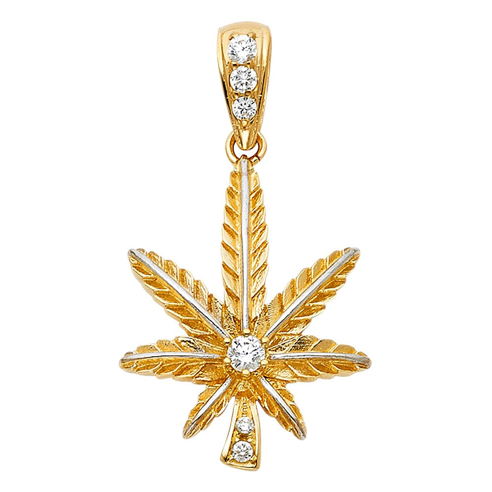 Marijuana Leaf Pendant - H. 30MM