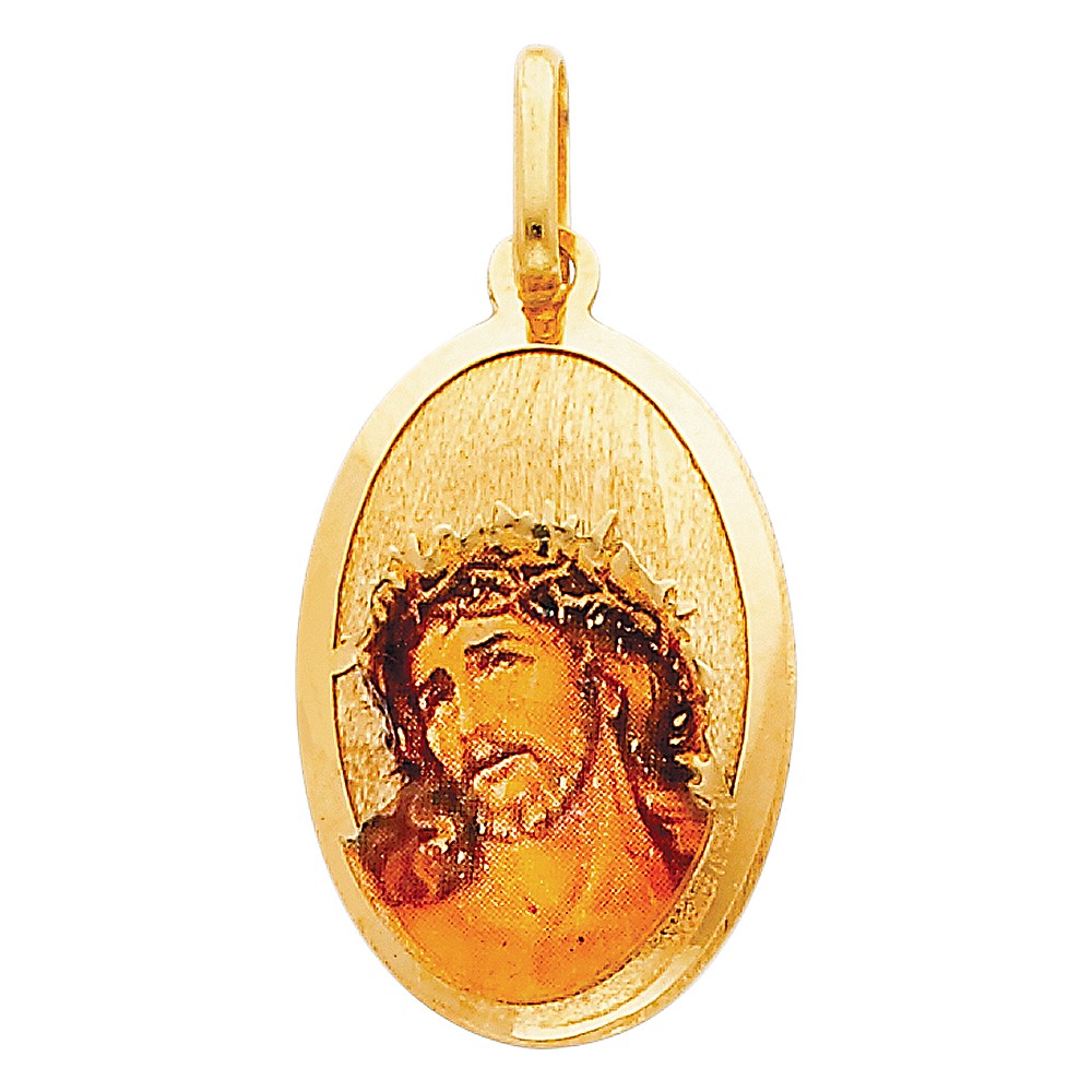 Jesus Enamal Picture Pendant - H.26mm