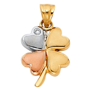 3C Heart Clover Pendant - 18mm