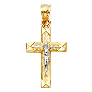 2T Crucifix Cross Pendant - H. 20MM or 24MM