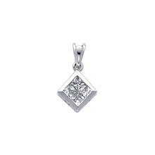 Load image into Gallery viewer, Square CZ Pendant - H.12mm