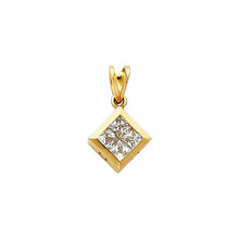 Load image into Gallery viewer, Square CZ Pendant - H.12mm